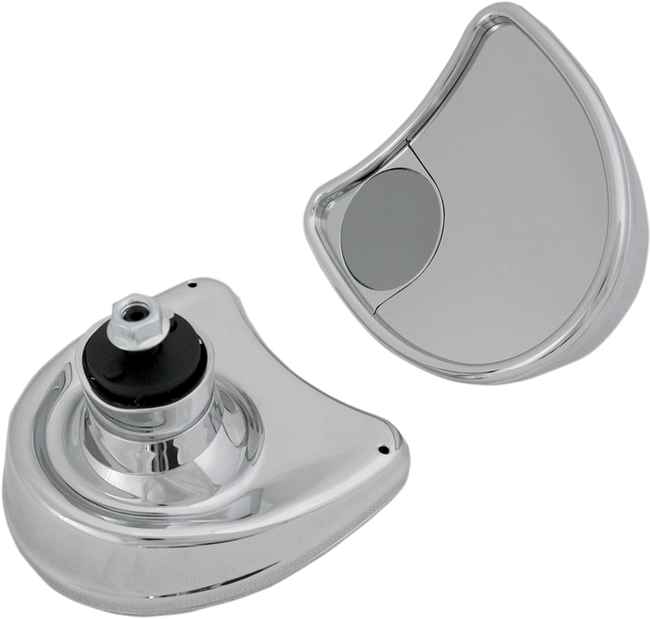 Mirror - Side View w/Blind Spot - Half-Moon - Chrome