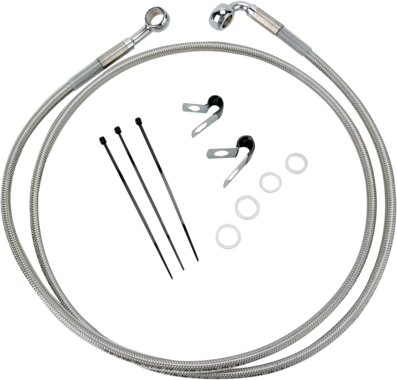 Brake Line - Front - +10" - Stainless Steel