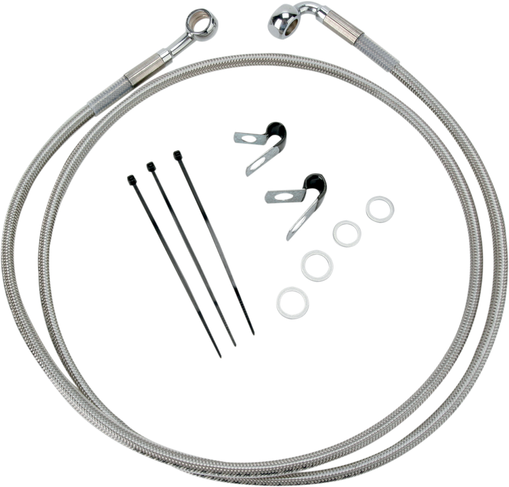 Brake Line - Front - +10" - Stainless Steel