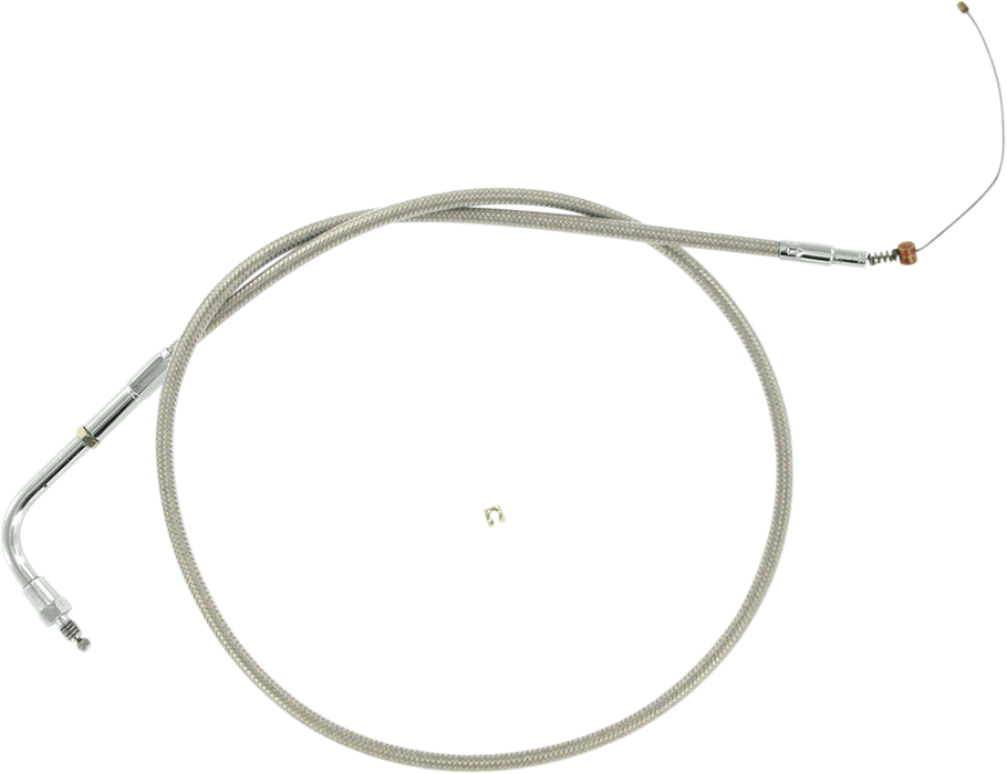 Stainless Steel Idle Cable - Dyna/FXR/Softail
