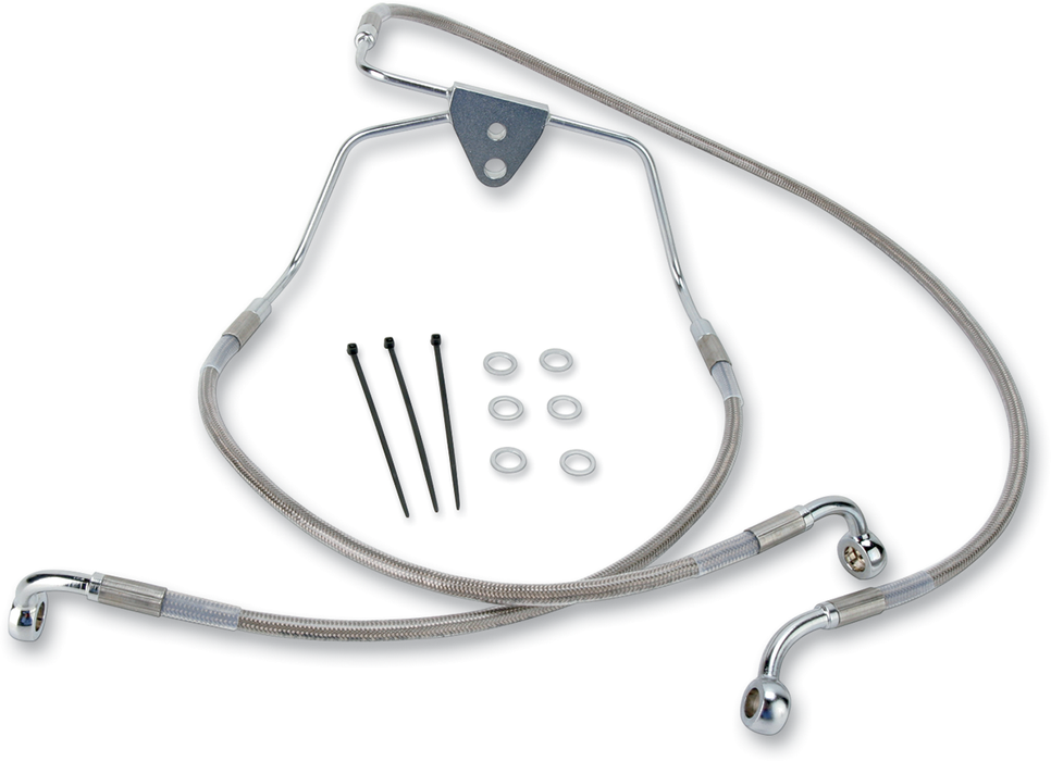 Brake Line - Front - +2" - Touring - Stainless Steel