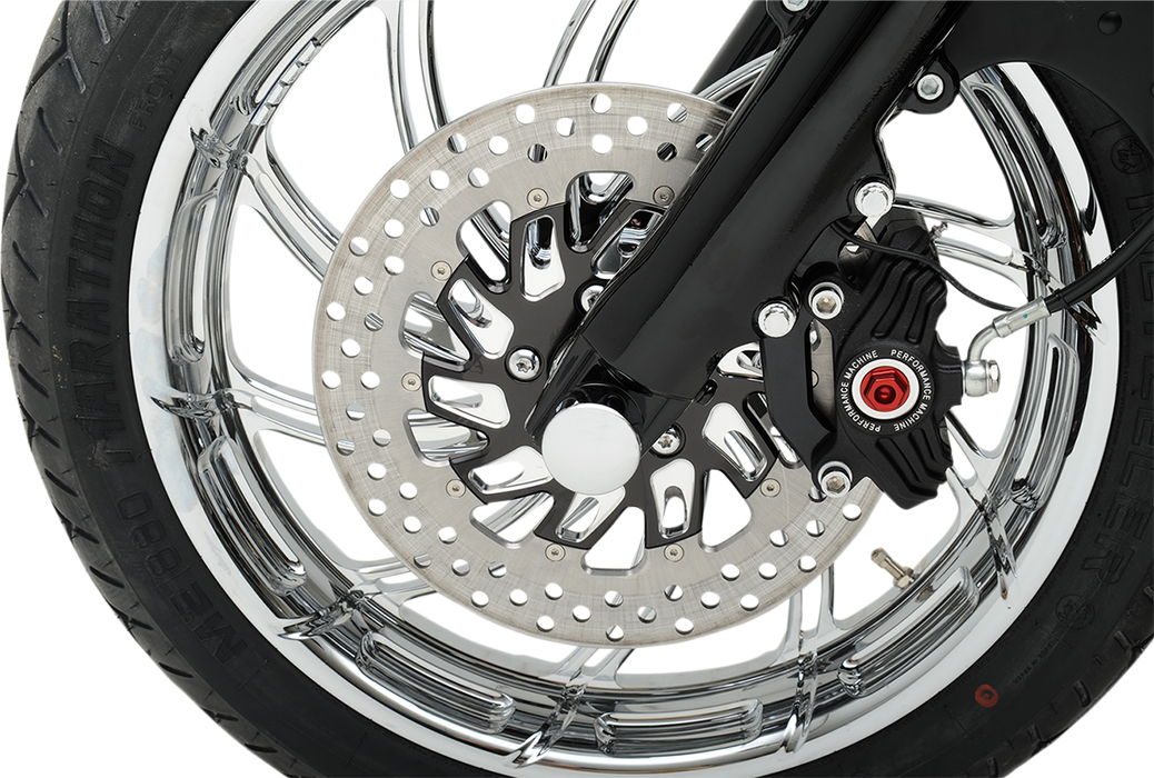 Axle Caps - Chrome - Front - Pair