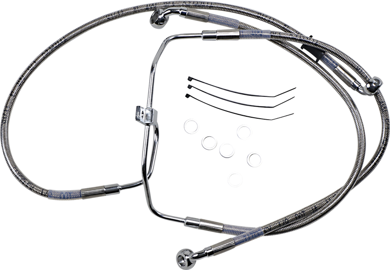 Brake Line - +4" - Stainless Steel - FXDF '08-'17
