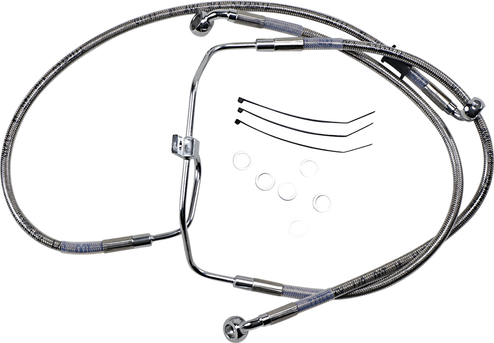 Brake Line - +4" - Stainless Steel - FXDF '08-'17