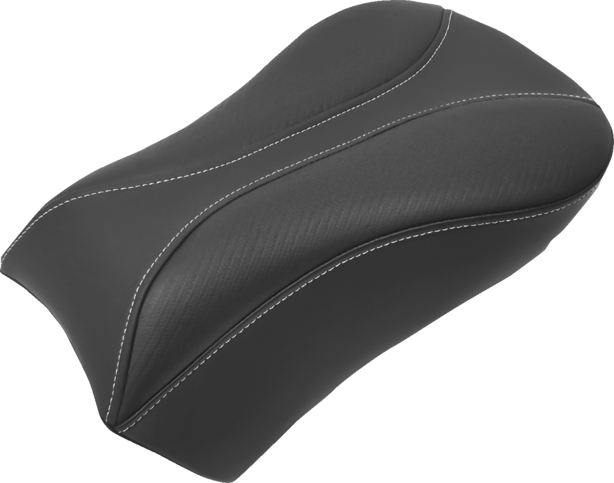 Dominator Pillion Pad - Standard Reach - Black w/ Gray Stitching - FL/FX '06-'17