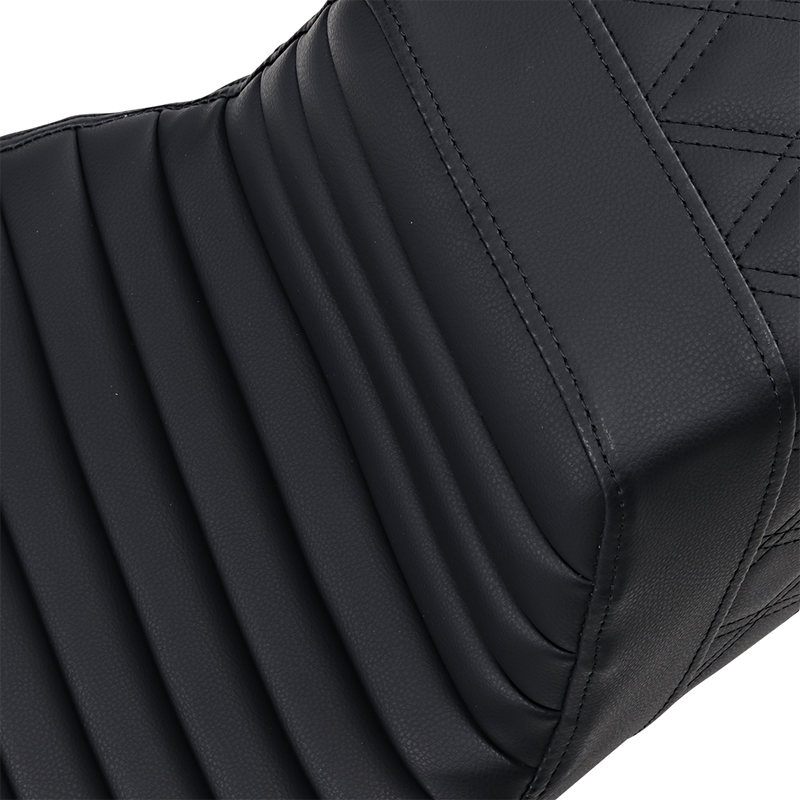 Step-Up Seat - Front Tuck-n-Roll/Rear Lattice Stitch - Black - FL '08-24