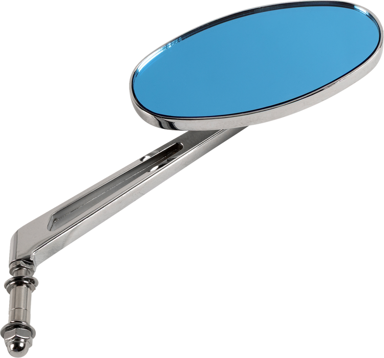 Mirror - Stealth II - Side View - Oval - Chrome w/Anti-Glare Blue Tint