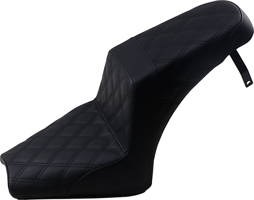 Step-Up Seat - Full Lattice Stitch - Black - Scout Bobber