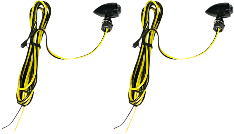 Micro Turn Signals - Amber - Black