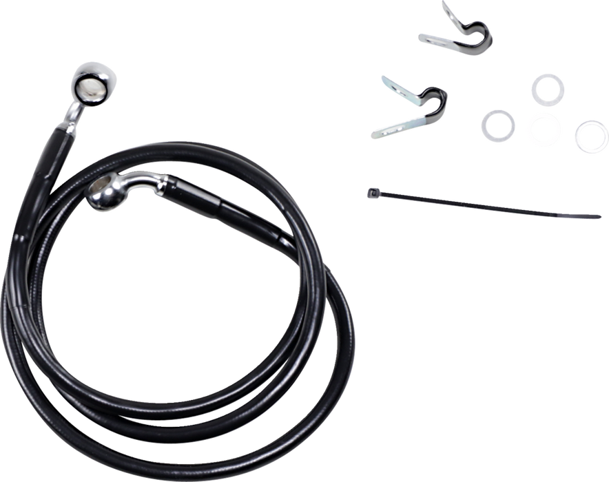 Brake Line - Front - Black - +4" - XL