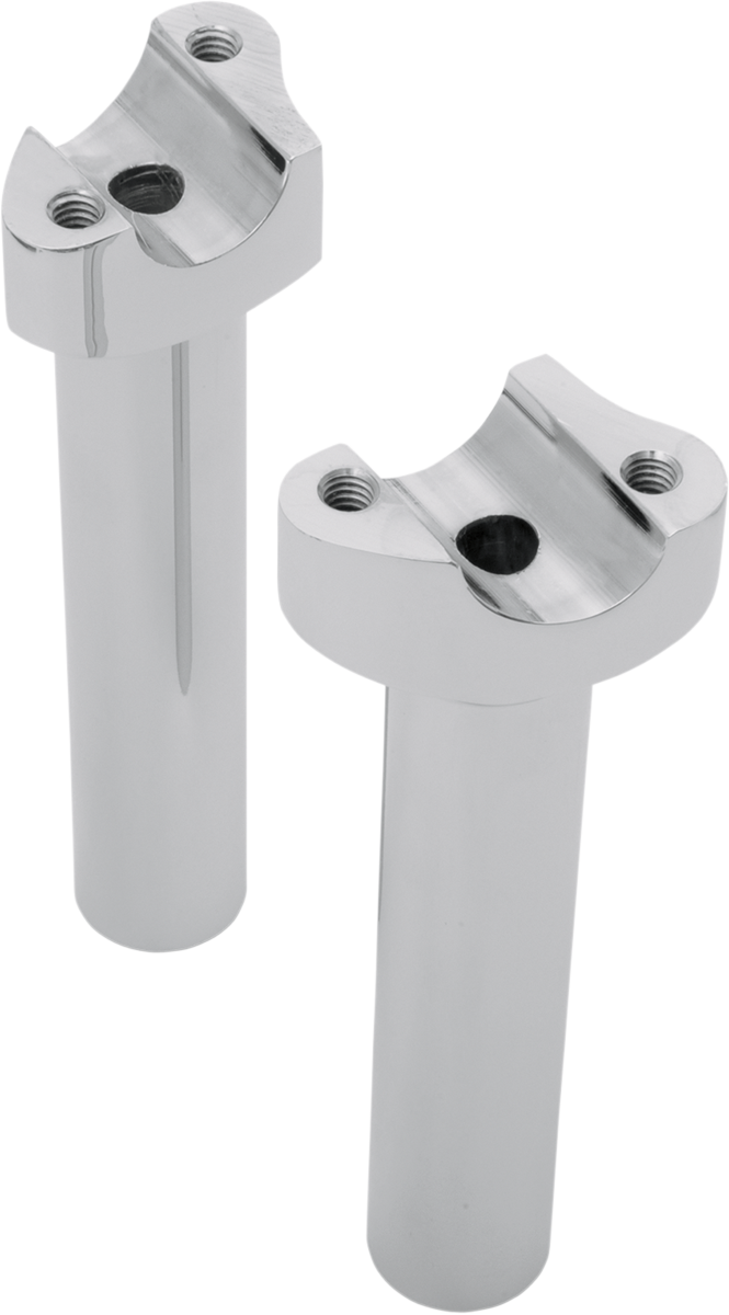 Forged Aluminum Handlebar Risers - Straight - 6-1/2" - Chrome