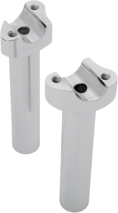 Forged Aluminum Handlebar Risers - Straight - 6-1/2" - Chrome
