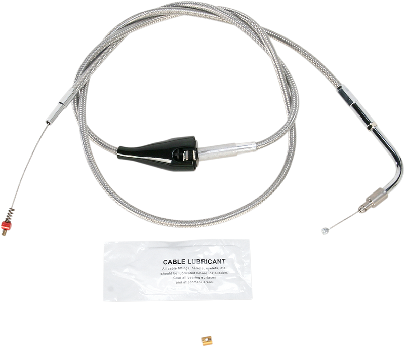 Stainless Steel Idle Cable - Cruise - +8" - '02-'07 FLH
