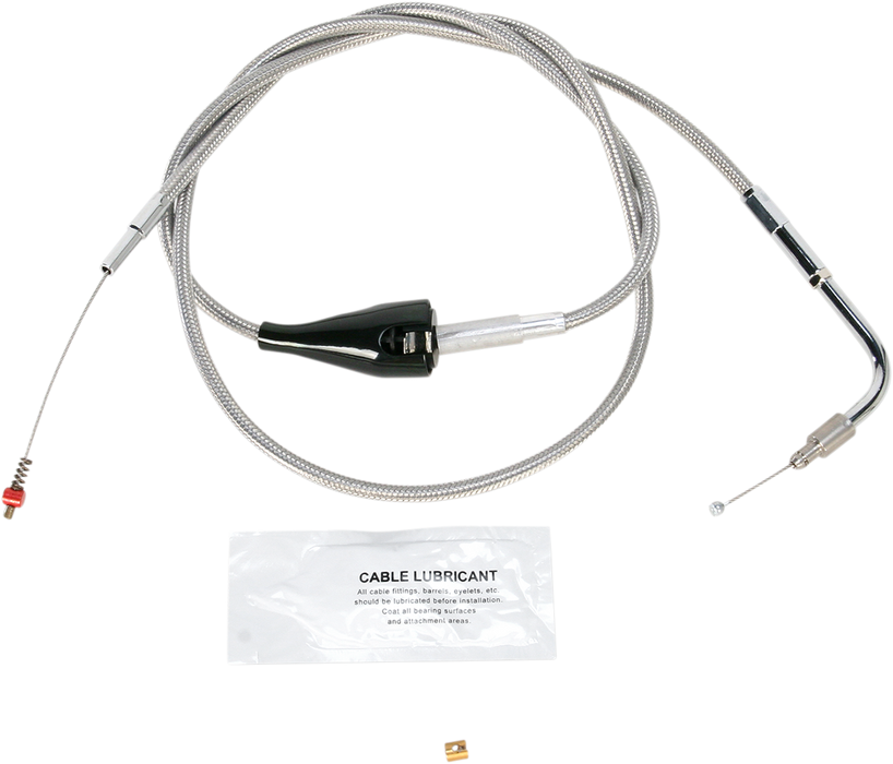 Stainless Steel Idle Cable - Cruise - +8" - '02-'07 FLH