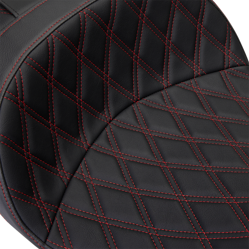 Freedom Seat - Vinyl - Double Diamond Red Stitch - FLH '09-'23