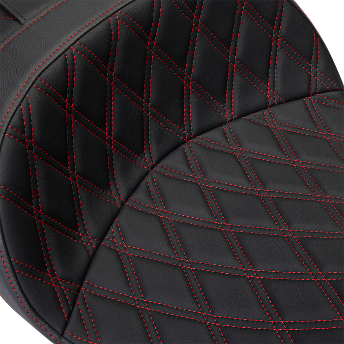 Freedom Seat - Vinyl - Double Diamond Red Stitch - FLH '09-'23