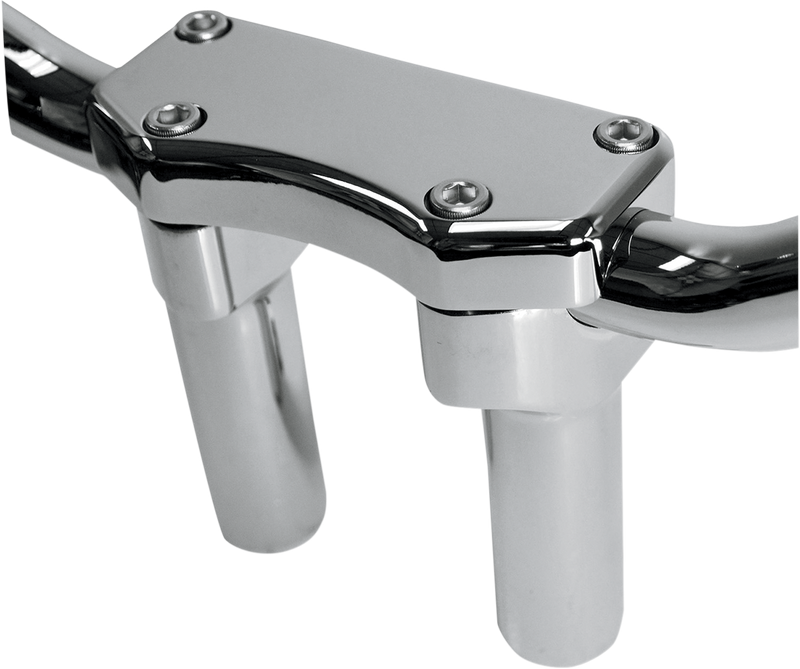 Handlebar Riser & Top Clamp Kit - 4" - Buffalo - Chrome