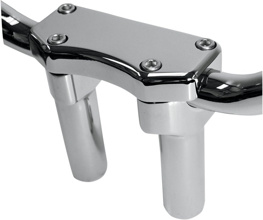 Handlebar Riser & Top Clamp Kit - 4" - Buffalo - Chrome