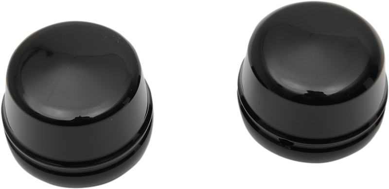 Axle Caps - Black - Front - Pair - '00-'07 FLT