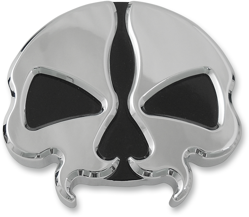 Gas Cap - Vented - Split Skull - Chrome