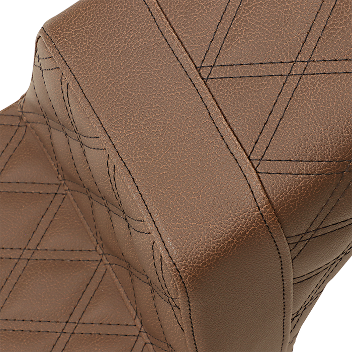 Step-Up Seat - Full Lattice Stitch - Brown - Scout Bobber