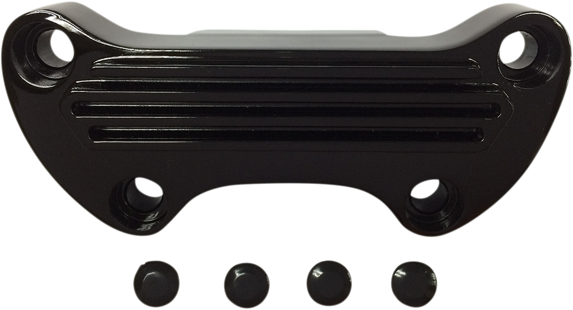 Handlebar Clamp - Finned - Black