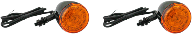 ProBEAMÂ® Turn Signals - Gloss Black/Amber - Universal