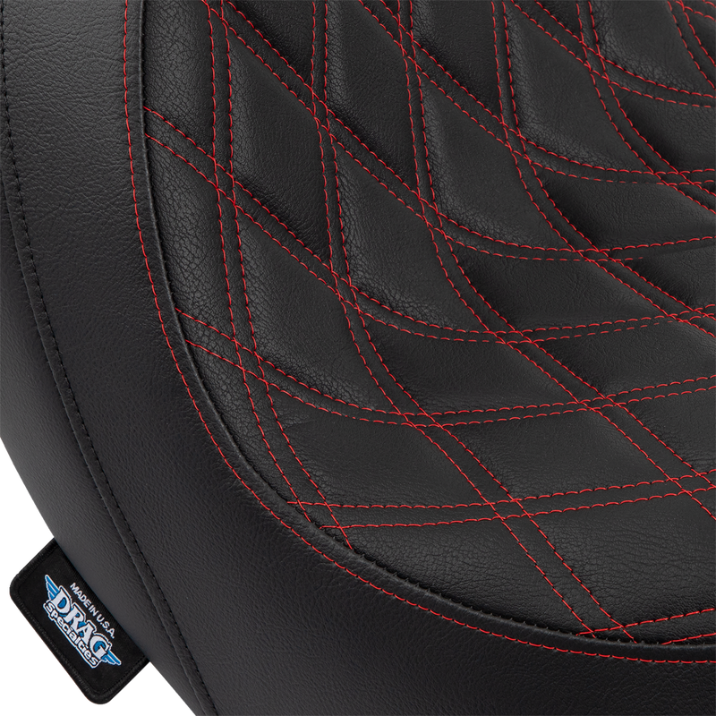 Predator Seat - Double Diamond w/ Red Sitching - Vinyl - FLSB/FXLR '18-'23