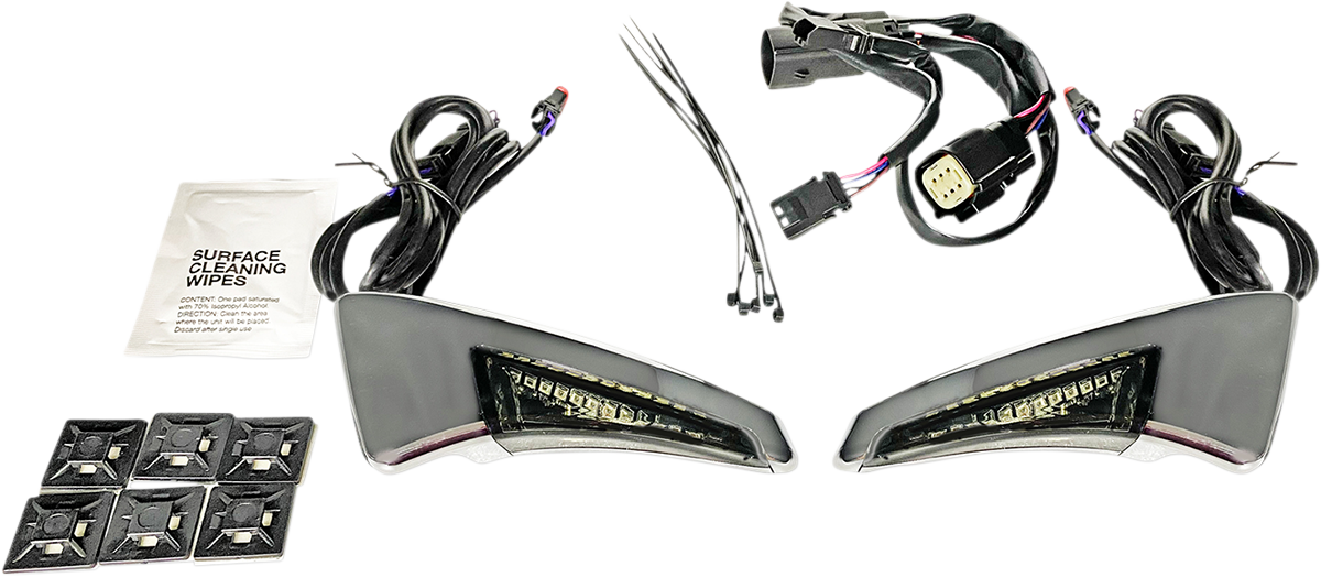 Sequential Tour Pak Seat Back Rest LED Lights - Chrome/Smoke - CVO ...