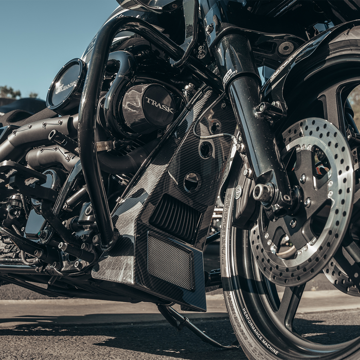 Trask Assault Armor Carbon Fiber Chin Spoiler Installed