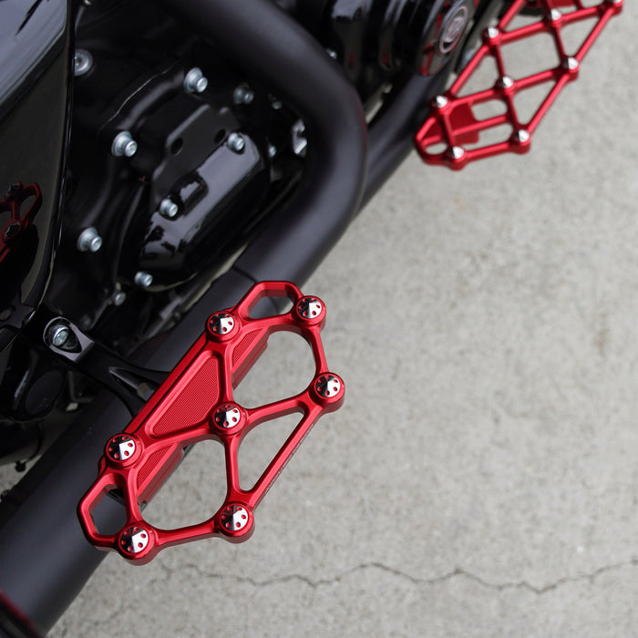 Diamond Passenger Floorboards, Red