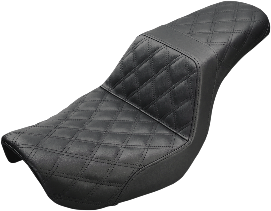 Step-Up Seat - Full Lattice Stitch - Black - Dyna