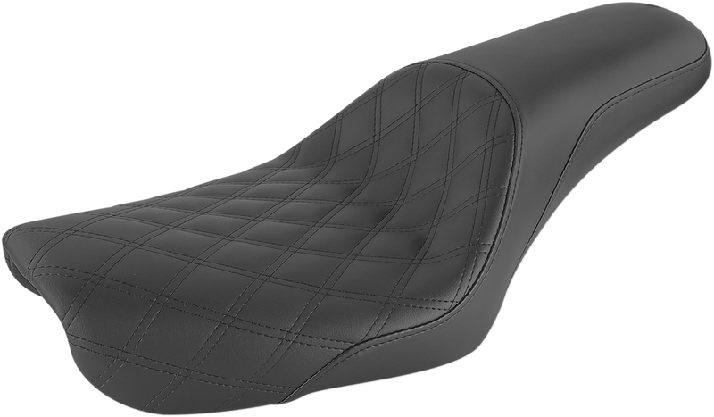 Profiler Seat - Front Lattice/Rear Smooth - Black - FXD '04-'05