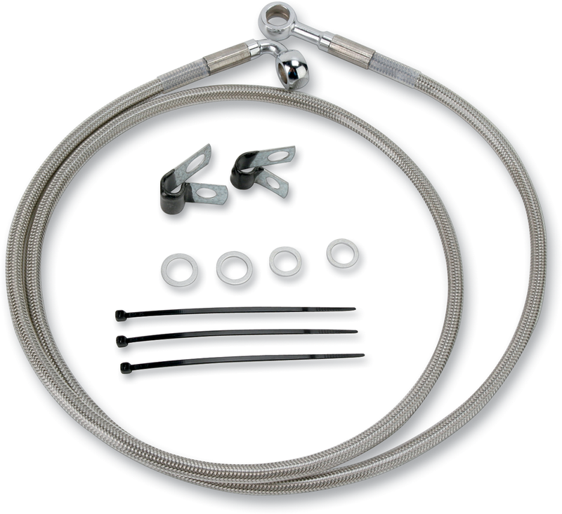Brake Line - Front - +2" - Stainless Steel