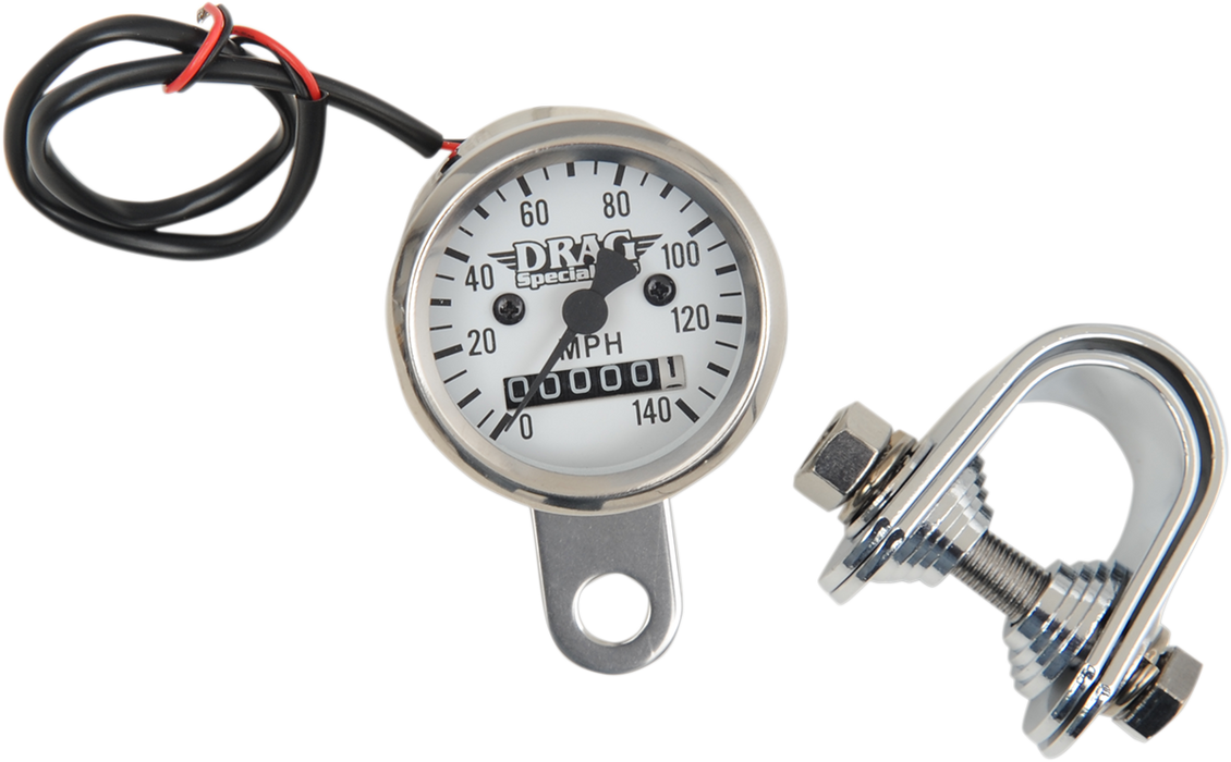 Mini Speedometer - Black - 2:1 Ratio - 1-7/8"