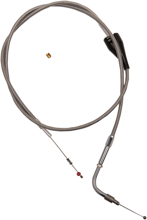 Stainless Steel Idle Cable - Cruise - +3" - '02-'07 FLH
