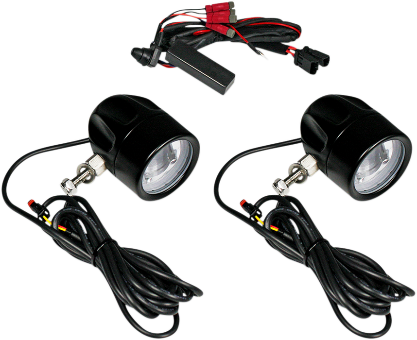 Fog Light - Black - Clear Lens - Universal