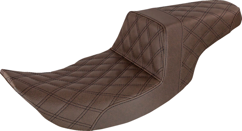 Step-Up Seat - Full Lattice Stitch - Brown