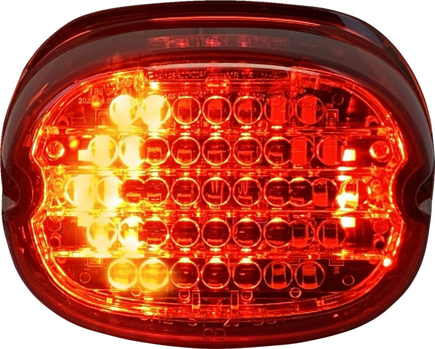 Taillight w/ Integrated Turn Signal - No Window - Red Lens