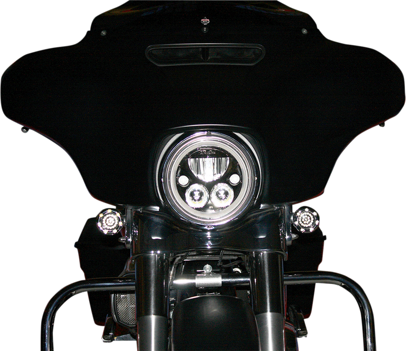 LED Headlight - 7" - Black