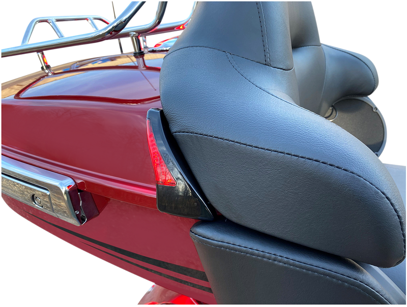 Sequential Tour Pak Seat Back Rest LED Lights - Black/Red - FLH