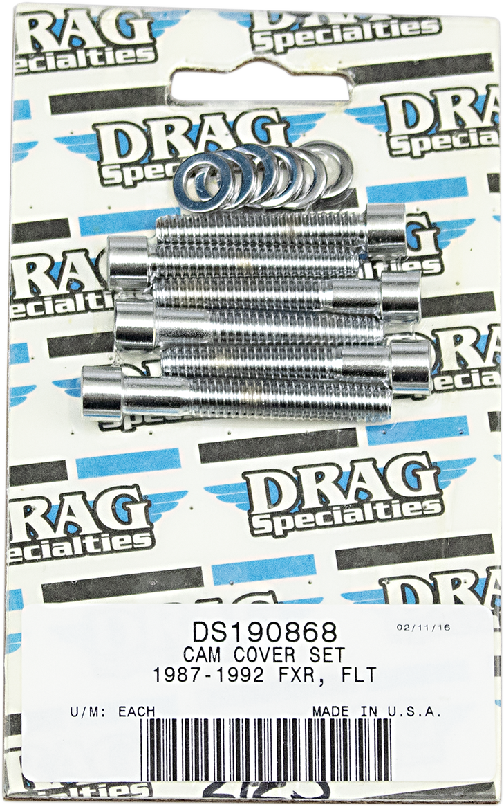 Bolt Kit - Cam Cover - Smooth - Chrome - '87-'92 Harley-Davidson