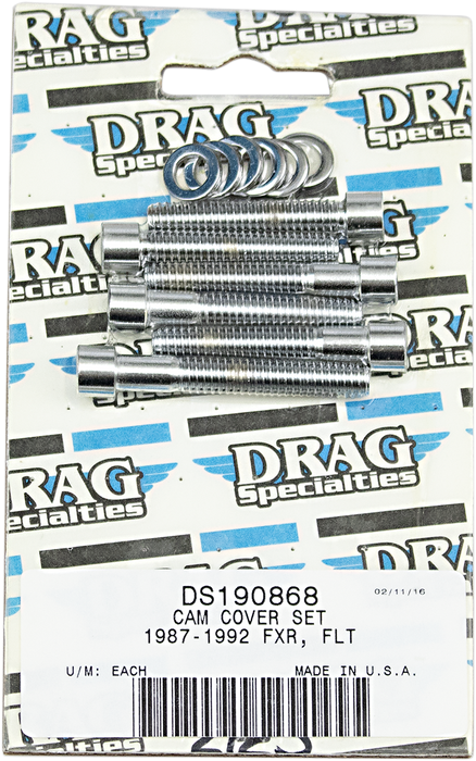 Bolt Kit - Cam Cover - Smooth - Chrome - '87-'92 Harley-Davidson
