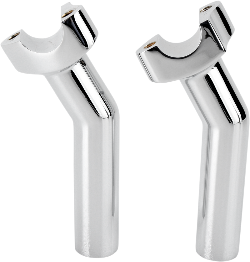 Forged Aluminum Handlebar Risers - Pullback - 5-1/2" - Chrome