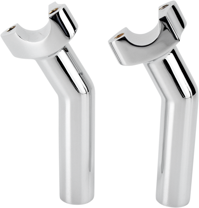 Forged Aluminum Handlebar Risers - Pullback - 5-1/2" - Chrome