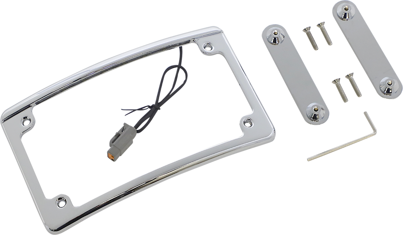 License Plate Frame - LED - Chrome