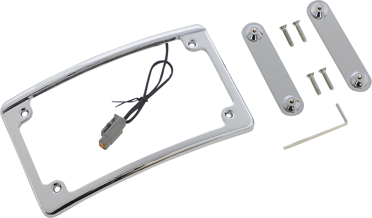 License Plate Frame - LED - Chrome