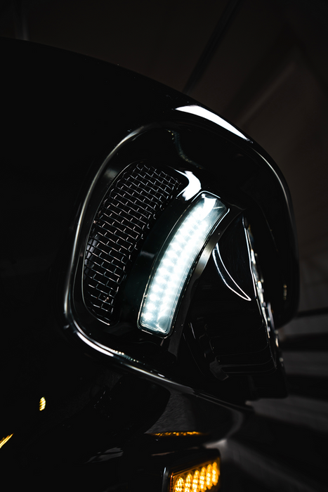 LED Vent Insert - Amber/White - Black w/ Black Mesh