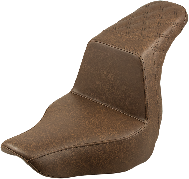 Step-Up Seat - Rear Lattice Stitch - Brown