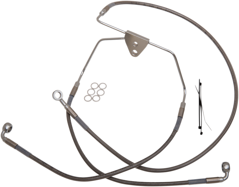 Brake Line - Front - +10" - Touring - Stainless Steel